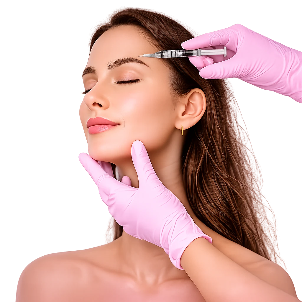 a woman getting botox treatment
